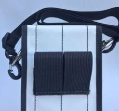 Gear-Up Surfcasting 2 Tube Bag With Front Pouch -Shimano Fishing Shop 2 tube pouch white back