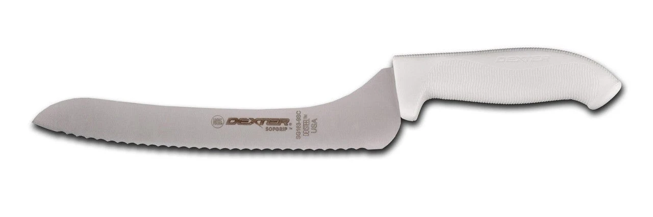 Dexter Russell SofGrip 9" Offset Scalloped Utility Slicer SG163-9 3 Dexter Russell SofGrip 9" Offset Scalloped Utility Slicer SG163-9