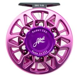 Abel SDS (Sealed Drag Salt) Fly Reels -Shimano Fishing Shop AbelSDS78PinkPurpleKnobBack