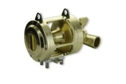 Alutecnos Albacore 1-S Single Speed Conventional Reels -Shimano Fishing Shop Albacore 30 2S Gold left side plate SALT3000a