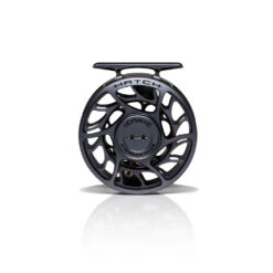 Hatch ICONIC Fly Reels -Shimano Fishing Shop Iconic3PlusReel GreyBlack LargeArbor Front