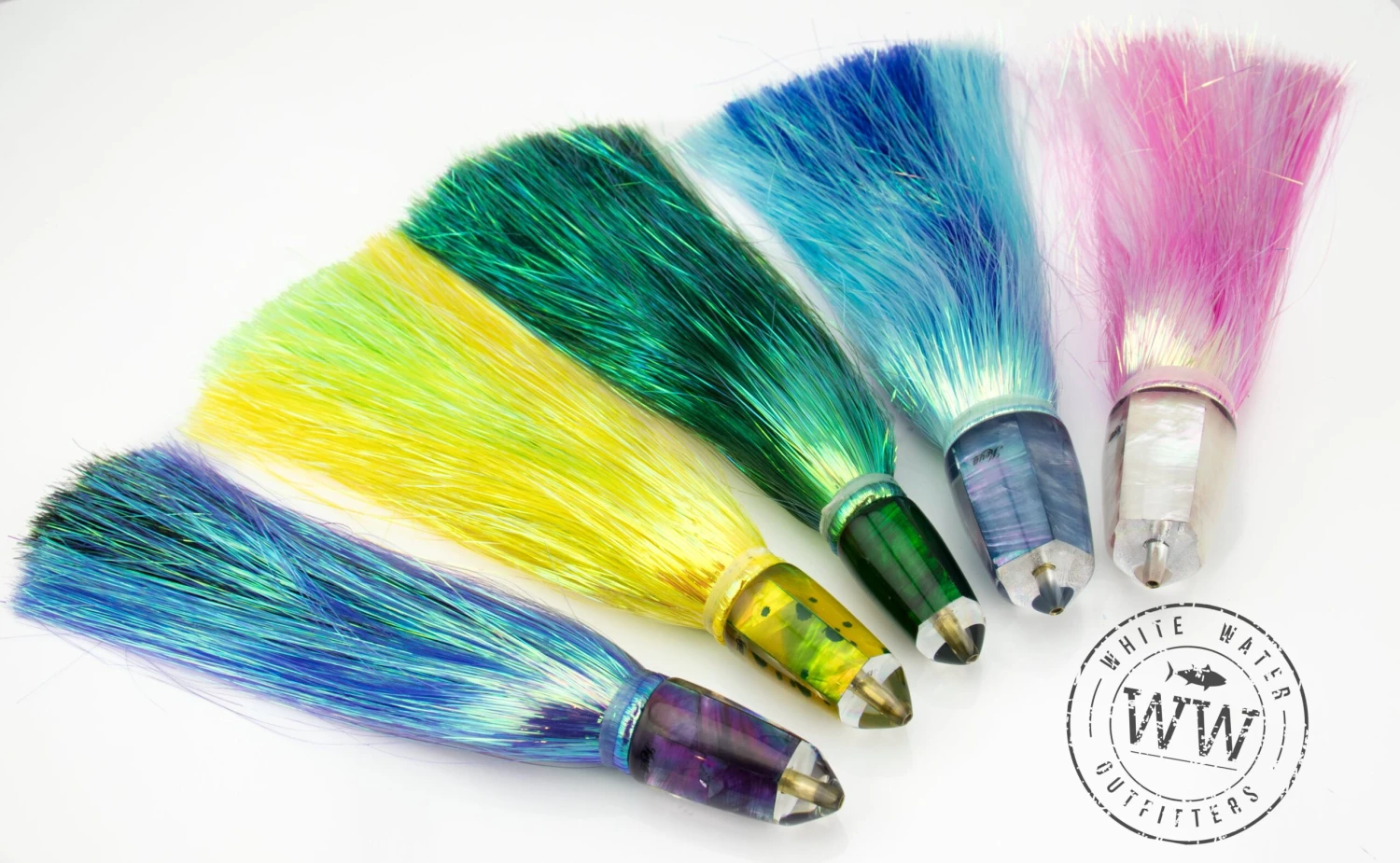 Koya Flashabou Bullet Head Trolling Lures 3 Koya Flashabou Bullet Head Trolling Lures