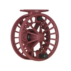 Redington Run Fly Reels & Extra Spools -Shimano Fishing Shop RUN Burgundy Front Angled